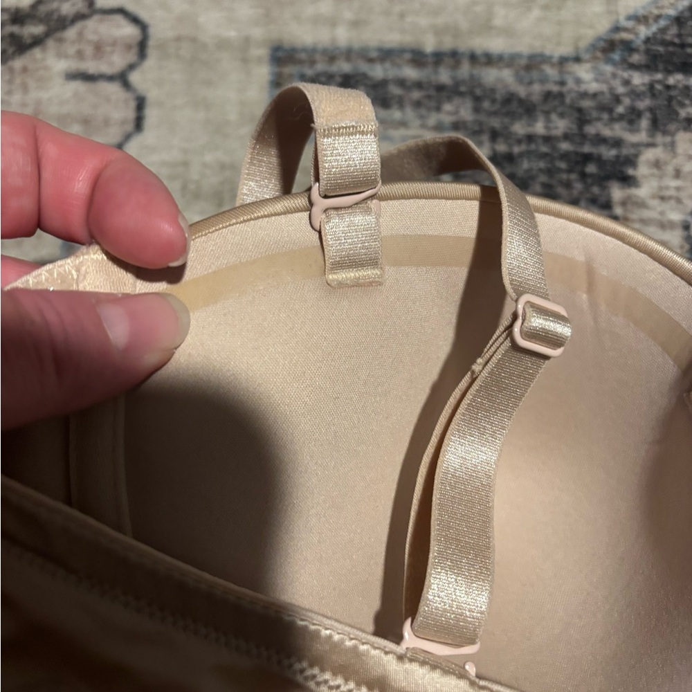 Nude Satin push up bra - removable straps - Picture 3 of 4